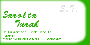 sarolta turak business card